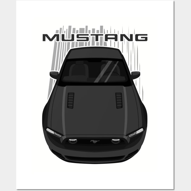 Mustang GT 2013 to 2014 - Black Wall Art by V8social
